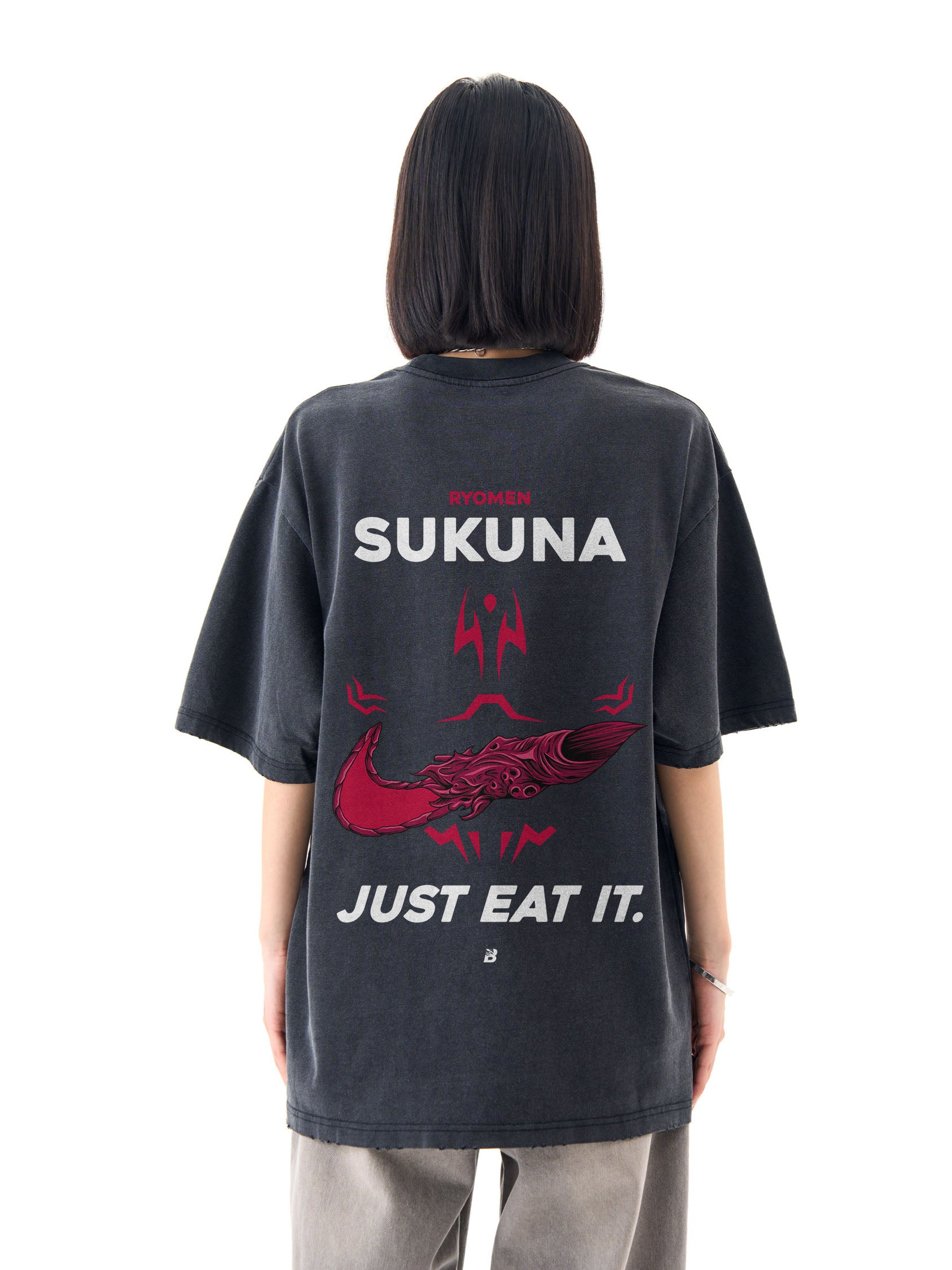 SUKUNA X FINGER Washed - Oversized Shirt