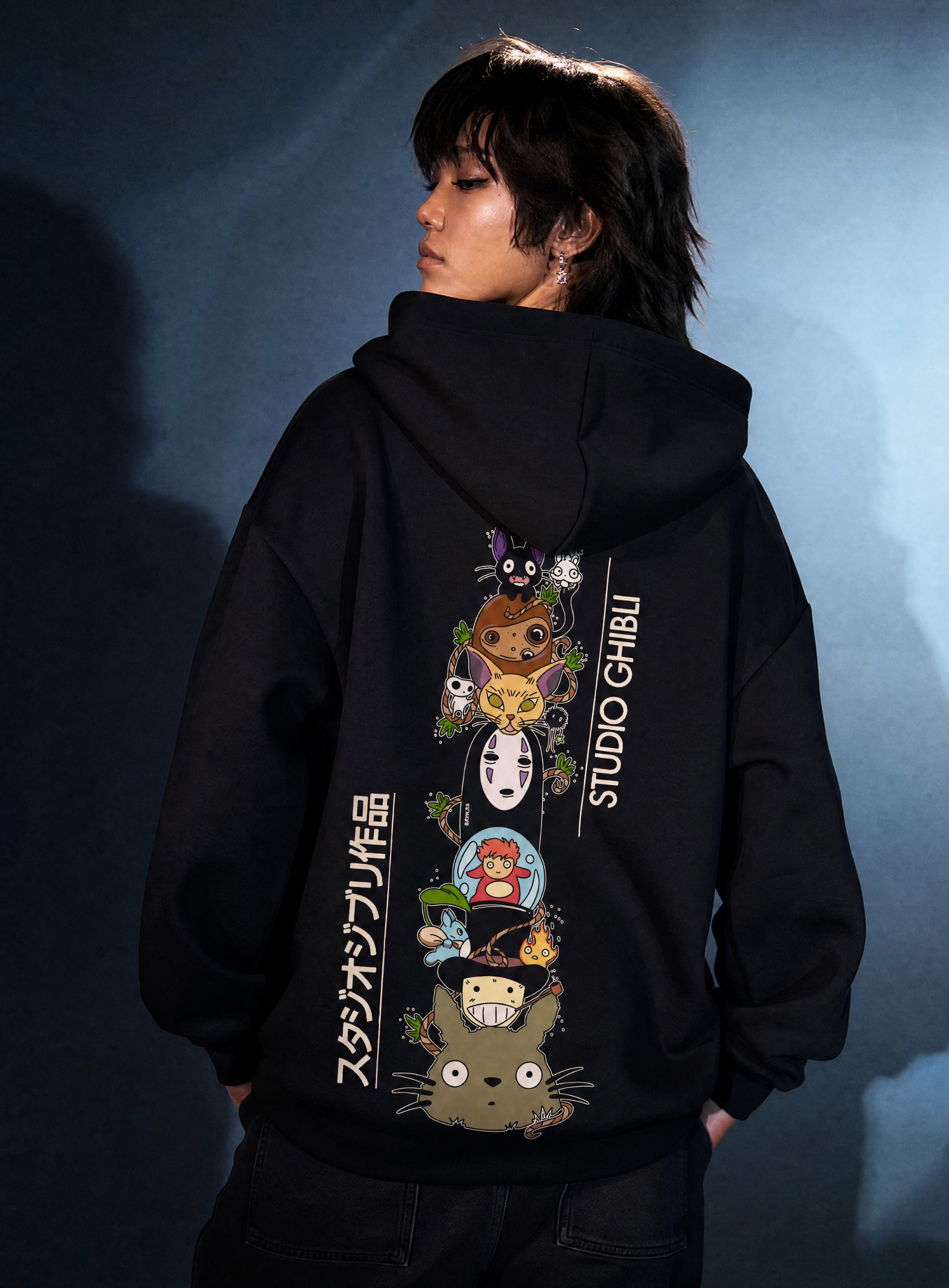 GHIBLI X COMBINATION - Oversized Zipper Hoodie