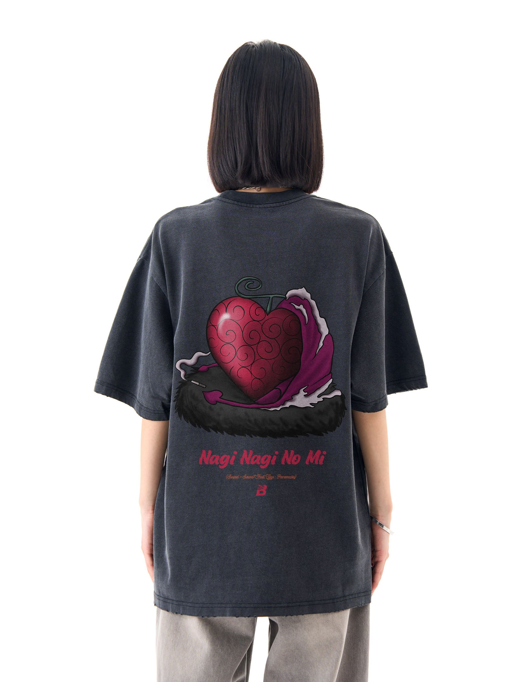 DONQUIXOTE ROSINANTE (CORAZON) X DEVIL FRUIT Washed - Oversized Shirt